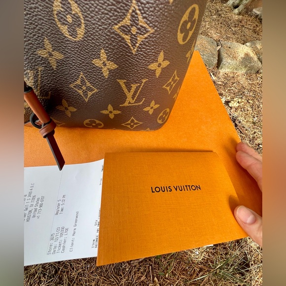 Louis Vuitton NeoNoe MM bucket bag Caramel Beautiful Receipt Shoulder Crossbody - Picture 7 of 16